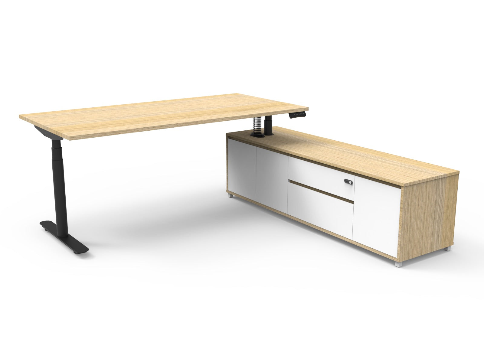Halo+ Executive Desk & Cabinet