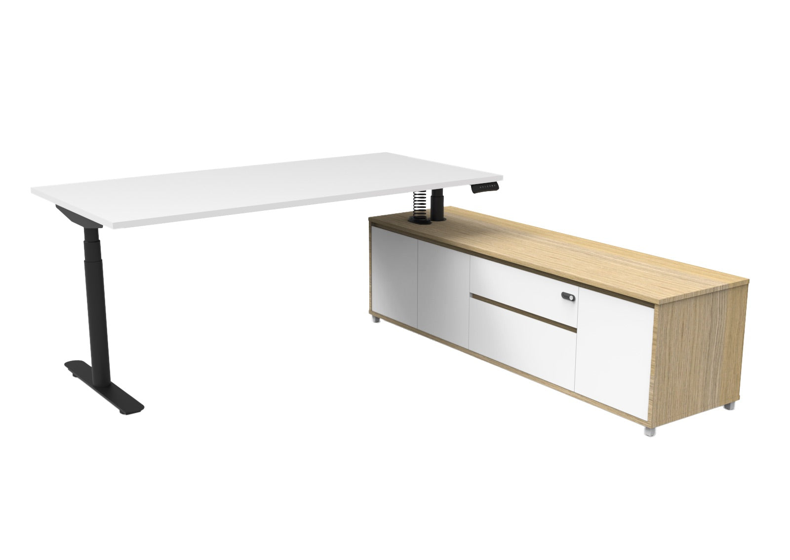 Halo+ Executive Desk & Cabinet