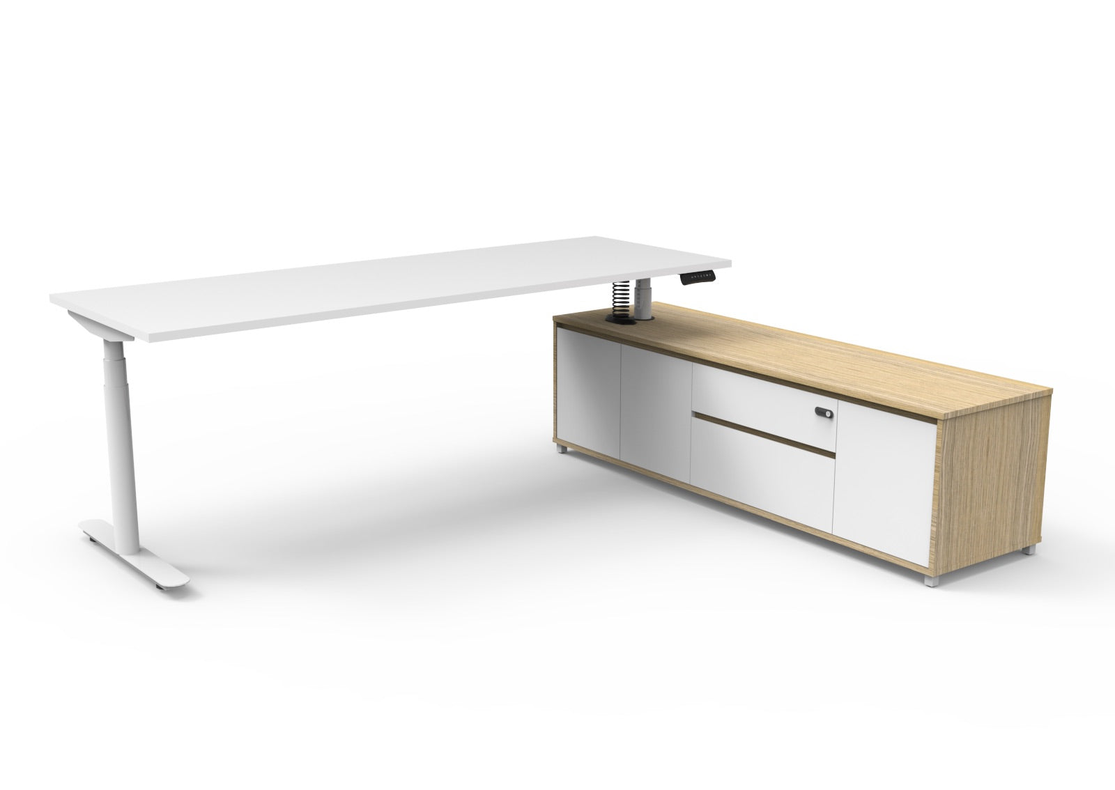 Halo+ Executive Desk & Cabinet